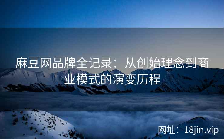 麻豆网品牌全记录：从创始理念到商业模式的演变历程