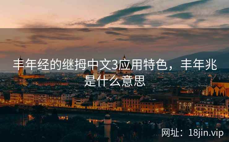丰年经的继拇中文3应用特色，丰年兆是什么意思