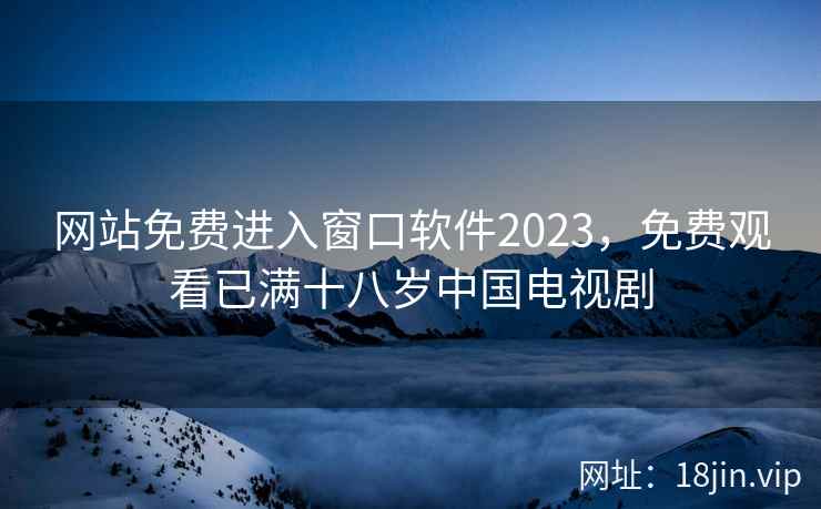 网站免费进入窗口软件2023，免费观看已满十八岁中国电视剧