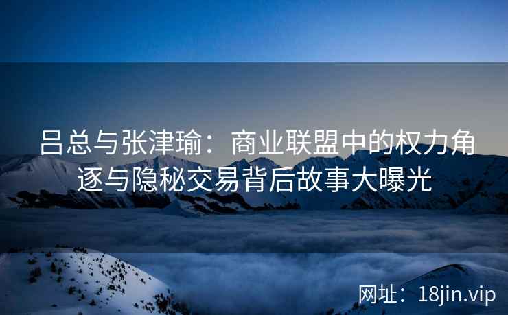 吕总与张津瑜：商业联盟中的权力角逐与隐秘交易背后故事大曝光