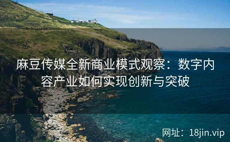 麻豆传媒全新商业模式观察：数字内容产业如何实现创新与突破
